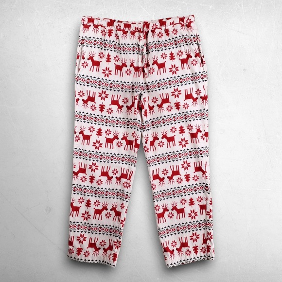 Hanna Andersson Other - Hanna Andersson Flannel Pajama Pants Women L Red White Holiday Nordic Hygge Cozy